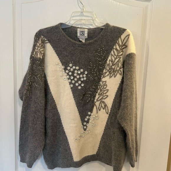 Studio Collection Lambswool Angora Sweater Christmas Vintage S - Picture 1 of 6
